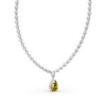 Bortwide "Be Your Princess" Pear Cut Sterling Silver Necklace