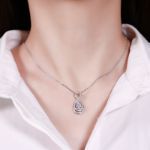 Bortwide "Infinity Love" Pear Cut Sterling Silver Necklace