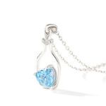 Bortwide "Wishing Bottle" Heart Cut Personalized Sterling Silver Necklace