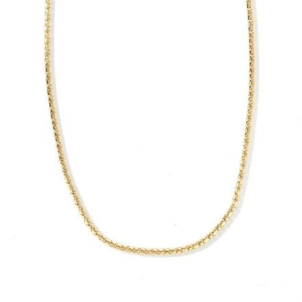 Bortwide Simple Sterling Silver Box Chain Necklace