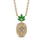 Bortwide "A Trip of Summer" Pineapple Sterling Silver Necklace