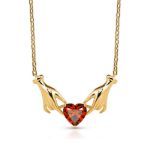 Bortwide "Vows of Love" Heart Cut Sterling Silver Claddagh Necklace