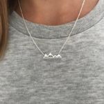 Bortwide "Be Adventurers" Mountains Sterling Silver Necklace