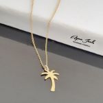 Bortwide "I’m Cool" Palm Tree Sterling Silver Necklace