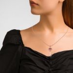 Bortwide "Brilliant Faith" Heart Key Sterling Silver Necklace