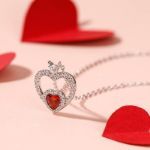 Bortwide "Brilliance Love" Heart Cut Sterling Silver Necklace