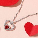 Bortwide "Brilliance Love" Heart Cut Sterling Silver Necklace