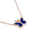 Bortwide Blue Lapis Butterfly Sterling Silver Necklace