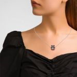 Bortwide "Skull Couple" Heart Cut Sterling Silver Necklace