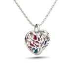 Bortwide Birthstone Heart Pendant Necklace