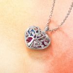 Bortwide Birthstone Heart Pendant Necklace