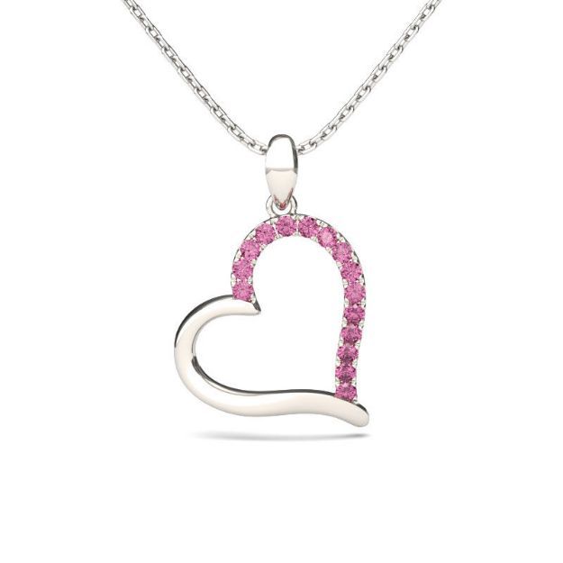 Bortwide Loving Heart Sterling Silver Necklace