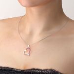 Bortwide Loving Heart Sterling Silver Necklace