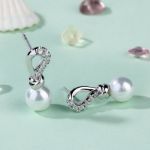 Bortwide Knot Cultured Pearl Sterling Silver Earrings