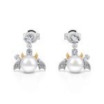 Bortwide "Little Demon" Cultured Pearl Sterling Silver Earrings