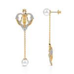 Bortwide "Winged Angel" Cultured Pearl Sterling Silver Earrings