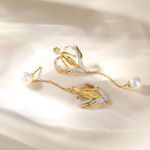 Bortwide "Winged Angel" Cultured Pearl Sterling Silver Earrings