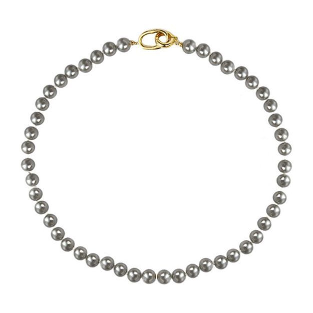 Bortwide "Bold Opulence" Gray Pearl Necklace