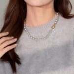 Bortwide "Bold Opulence" Gray Pearl Necklace