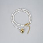 Bortwide "Ethereal Beauty" Heart Pendant White Pearl Necklace