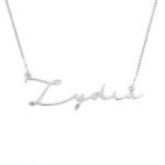 Bortwide Silver Signature Style Name Necklace