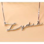 Bortwide Silver Signature Style Name Necklace