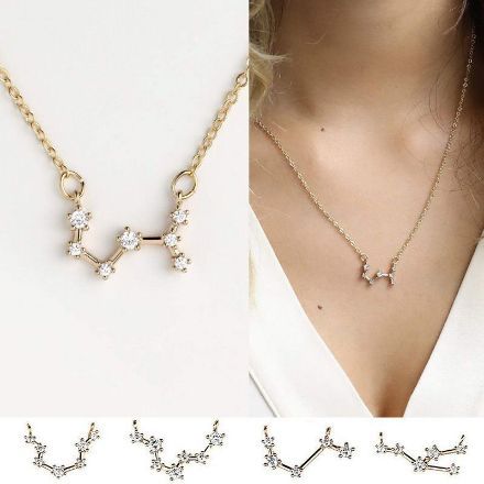 Bortwide Constellation Necklace With Stones Sterling Silver