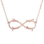 Bortwide Four Name Infinity Necklace Sterling Silver