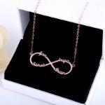 Bortwide Four Name Infinity Necklace Sterling Silver