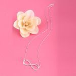 Bortwide Heart Shape Three Name Infinity Necklace Sterling Silver