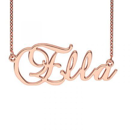 Bortwide Personalized Brockscript Style Name Necklace