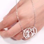 Bortwide Classic Sterling Silver Monogram Necklace