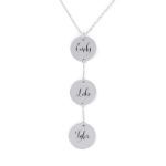 Bortwide Engraved Y-Shape Sterling Silver Necklace