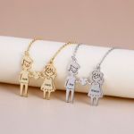 Bortwide Couple Personalized Sterling Silver Necklace