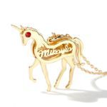 Bortwide Unicorn Personalized Sterling Silver Necklace