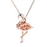 Bortwide Flamingo Personalized Sterling Silver Necklace