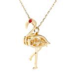 Bortwide Flamingo Personalized Sterling Silver Necklace