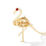 Bortwide Flamingo Personalized Sterling Silver Necklace