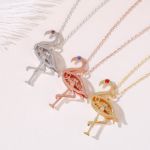 Bortwide Flamingo Personalized Sterling Silver Necklace