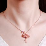 Bortwide Flamingo Personalized Sterling Silver Necklace