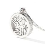 Bortwide Skull Design Personalized Sterling Silver Necklace