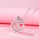 Bortwide Skull Design Personalized Sterling Silver Necklace