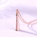 Bortwide "Guiding Light" Lighthouse Design Round Cut Personalized Sterling Silver Necklace