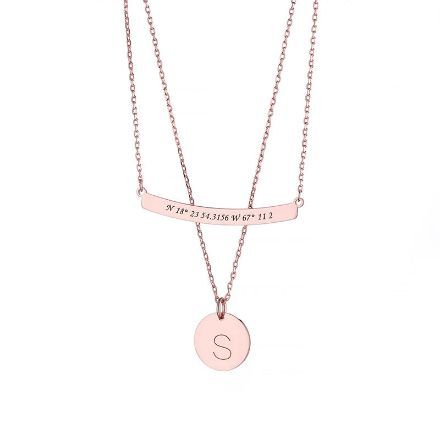 Bortwide Initial Personalized Sterling Silver Necklace