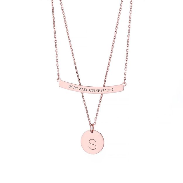 Bortwide Initial Personalized Sterling Silver Necklace