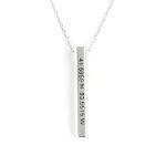 Bortwide "Love Story" Long 3D Bar Necklace