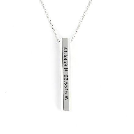 Bortwide "Love Story" Long 3D Bar Necklace