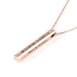 Bortwide "Love Story" Long 3D Bar Necklace