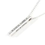 Bortwide "Love Story" Long 3D Bar Necklace