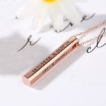 Bortwide "Love Story" Long 3D Bar Necklace